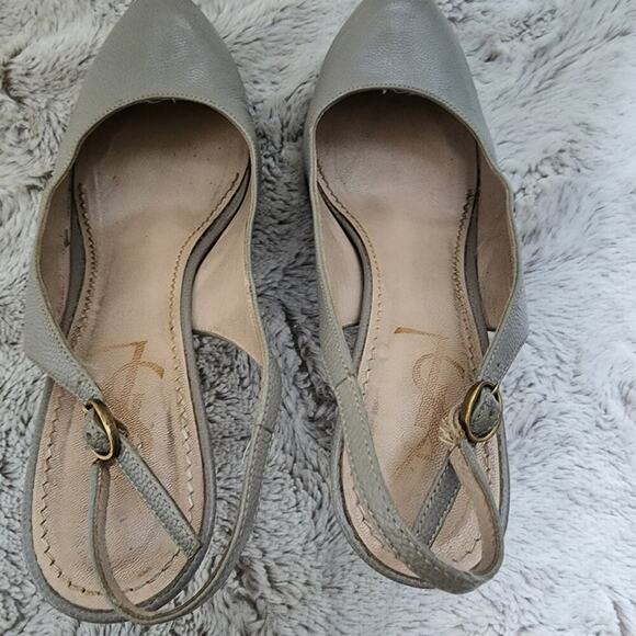 YVES SAINT LAURENT LEATHER GRAY PLATFORM HEEL SIZE 36 (6) - Picture 3 of 14